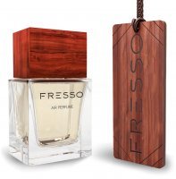 [zestaw] fresso dark delight air perfume – perfumy samochodowe 50ml + drewniana zawieszka zapachowa
