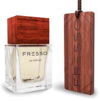 [zestaw] fresso gentleman air perfume – perfumy samochodowe 50ml + drewniana zawieszka zapachowa
