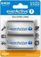 akumulatorki d / r20 everactive ni-mh ni-mh 5500 mah ready to use silver line (box 2 szt) - darmowa dostawa - raty 0% - 38 sklepów w całej polsce