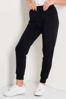 Bawełniane dresowe spodnie - czarne
