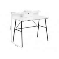 biurko z nadstawką pascal biało-czarne