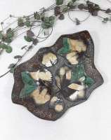 ceramiczna misa na biżuterię, drobiazgi - liść