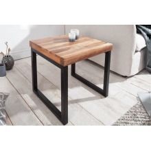 Drewniany stolik kawowy elements 45 cm akacja industrialny handmade