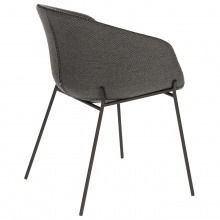 Fotel/krzesło tapicerowane zadine ciemnoszare