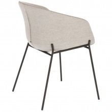 Fotel/krzesło tapicerowane zadine jasnoszare
