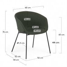 Fotel/krzesło tapicerowane zadine zielone