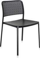 krzesło audrey czarna rama czarne siedzisko