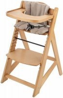 Krzesło do karmienia drewniane moby -system woody - kolor naturalne drewno olchowe 