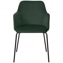 Krzesło welurowe do jadalni figaro zielone