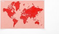mapa crumpled world z nazwami państw