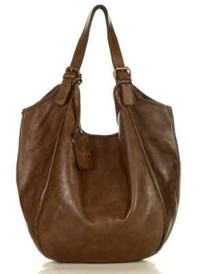 marco mazzini beż khaki torebka skórzana damska handmade shopping bag 