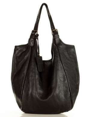 marco mazzini czarna torebka skórzana damska handmade shopping bag 