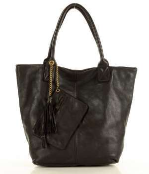 marco mazzini torebka shopper bag z portfelem czarna
