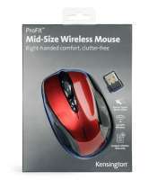 Mysz bezprzewodowa kensington pro fit średnia - czerwona