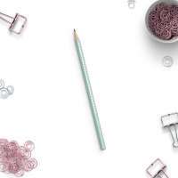 Ołówek sparkle pearly miętowy faber-castell – #pastelove