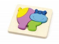Pierwsze puzzle maluszka - hipopotam, viga 18 m+ - hipopotam