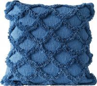 Poduszka dekoracyjna bloomingville niebieska bawełniana