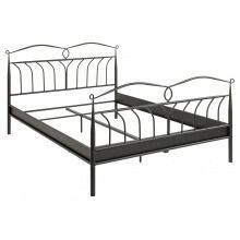 Podwójne łóżko metalowe line 140x200 czarne