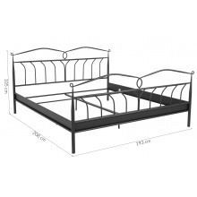 Podwójne łóżko metalowe line 180x200 białe