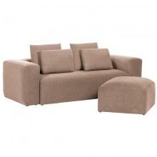 Sofa 2-osobowa blok 210 cm różowa