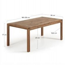 Stół rozkładany drewniany 180-230x90 vivy dąb antyczny