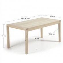 Stół rozkładany drewniany 180-230x90 vivy dąb bielony
