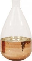Wazon butelka bloomingville 36 cm miedziany szklany