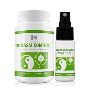 zestaw orgasm control 60 kapsułek + spray 15 ml sexual health series 